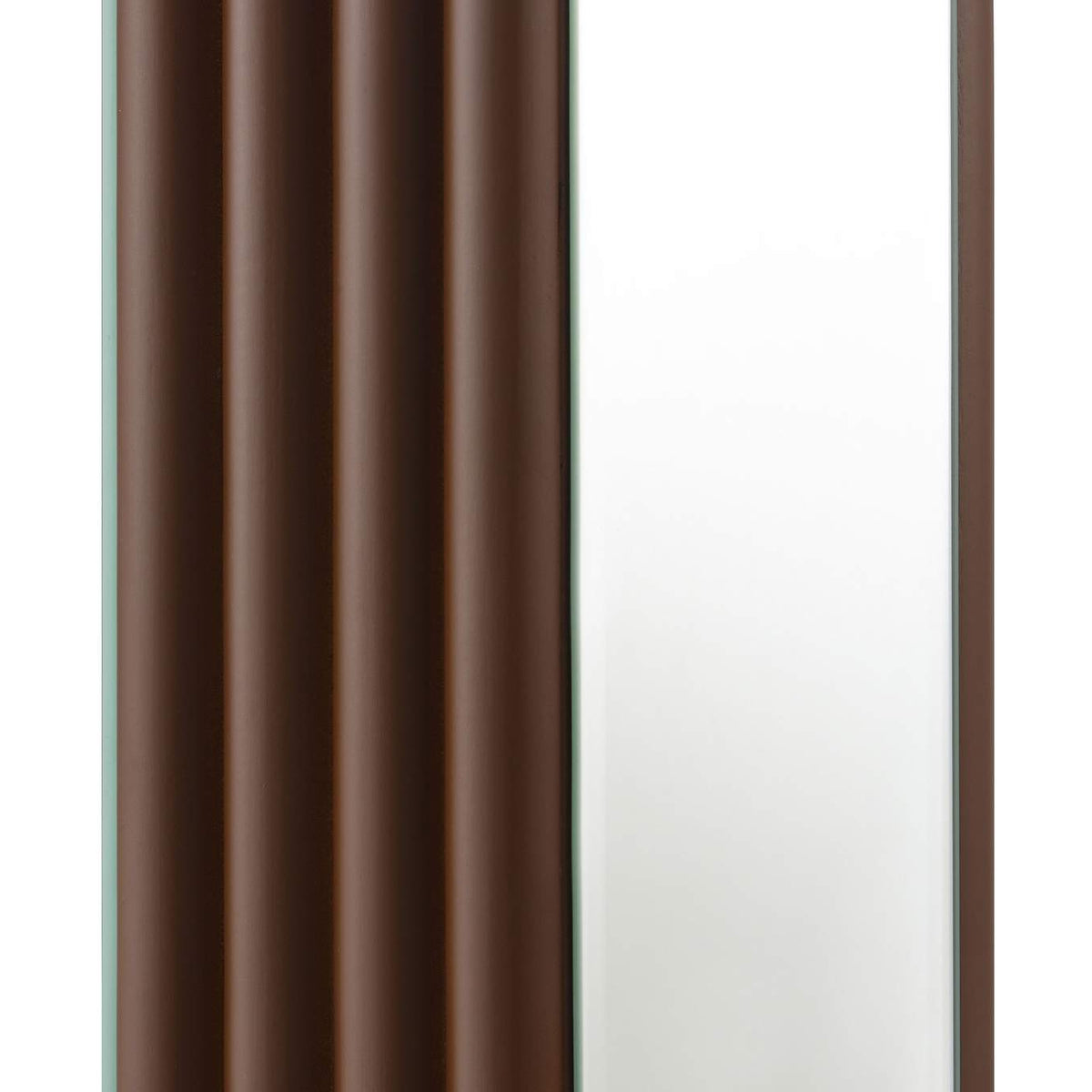 920178 Elena 67-inch Square Tapered Mirrored Floor Lamp Brown