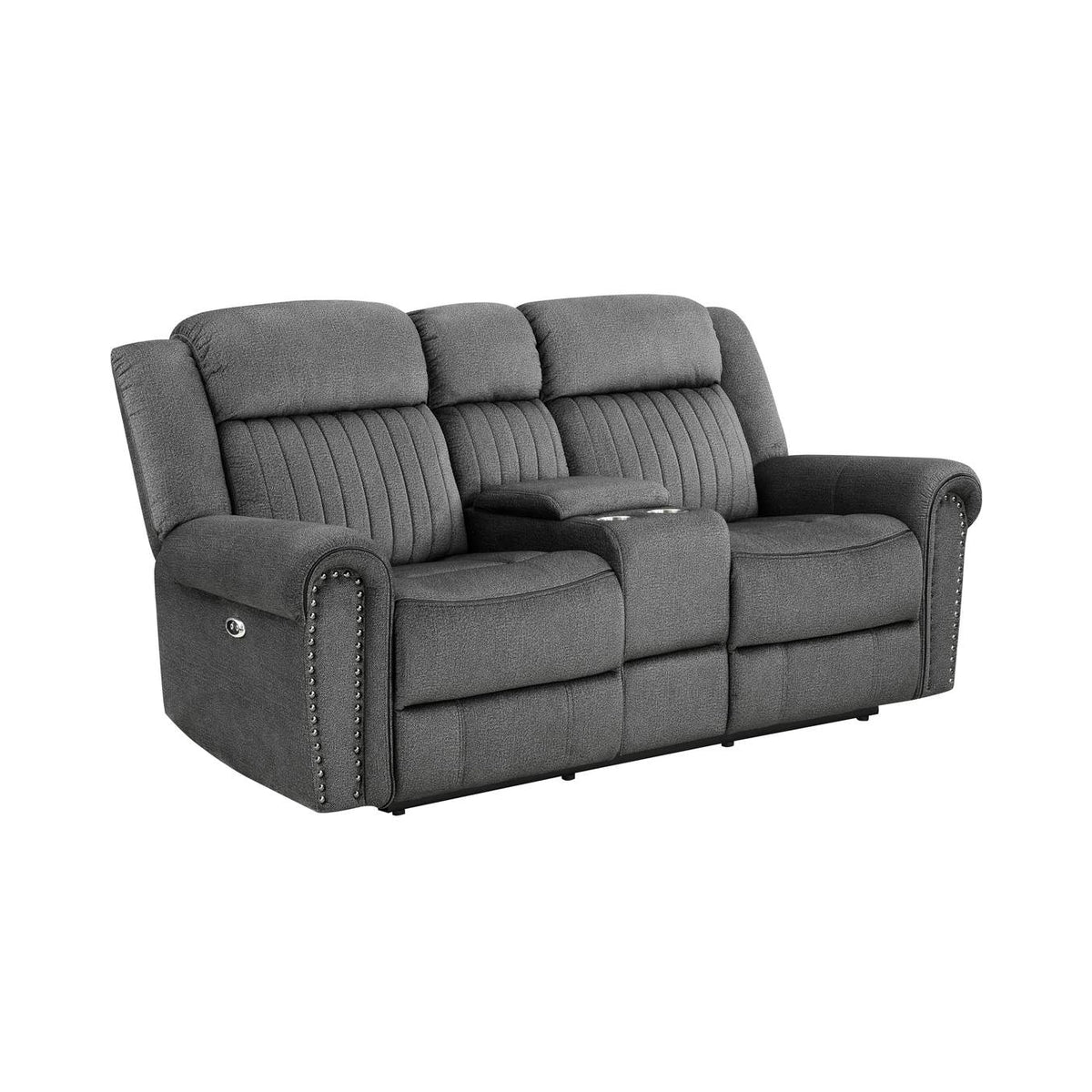 9204CC-2PW Brennen Power Double Reclining Love Seat with Center Console