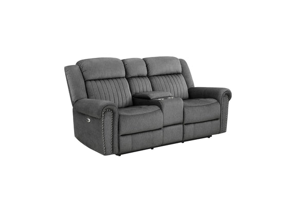 9204CC-2PW Brennen Power Double Reclining Love Seat with Center Console