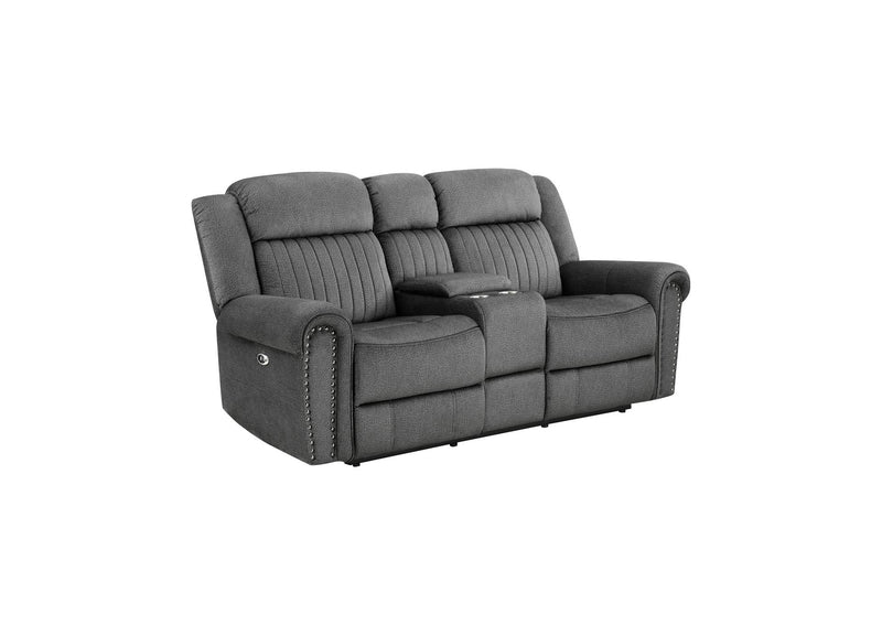 9204CC-2PW Brennen Power Double Reclining Love Seat with Center Console