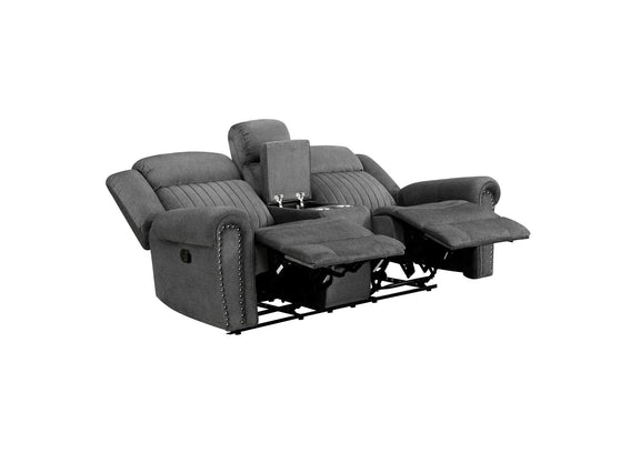 9204CC-2 Brennen Double Reclining Love Seat with Center Console