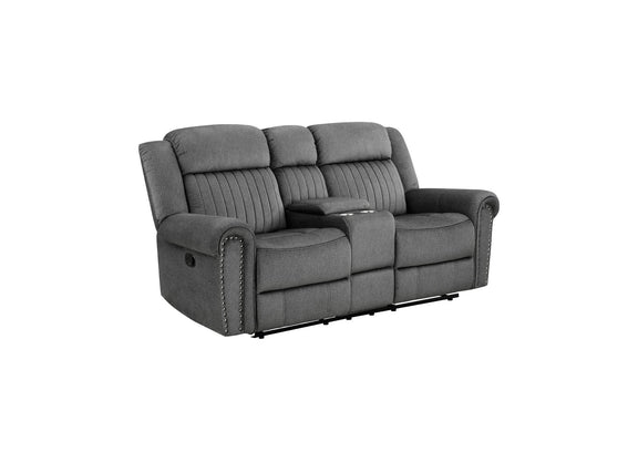 9204CC-2 Brennen Double Reclining Love Seat with Center Console