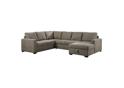 9206BRKIT33LRC Elton 3-Piece Sectional with Pull-out Bed and Right Chaise with Hidden Storage