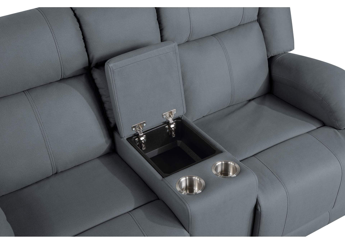 9207GPB-2PW Camryn Power Double Reclining Love Seat with Center Console