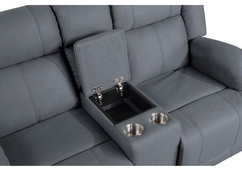 9207GPB-2PW Camryn Power Double Reclining Love Seat with Center Console
