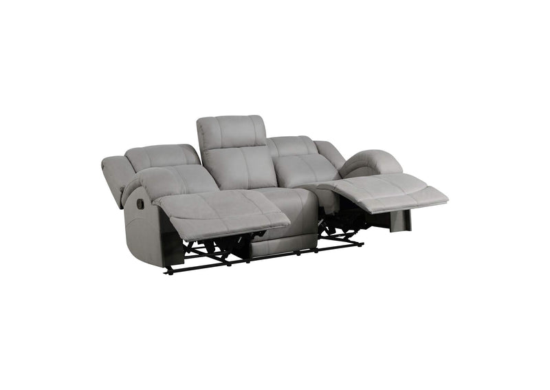 9207GRY-3 Camryn Double Reclining Sofa