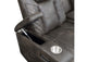 9211BRG-2PWH Tabor Power Double Reclining Love Seat with Center Console, Power Headrests, Storage Arms and Cup Holders