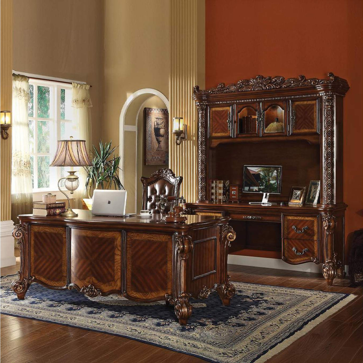 92128 Vendome Computer Desk with Hutch