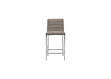 1AE270M Amalfi Metal Back Counter Stool In Taupe Leather (Set of 2)