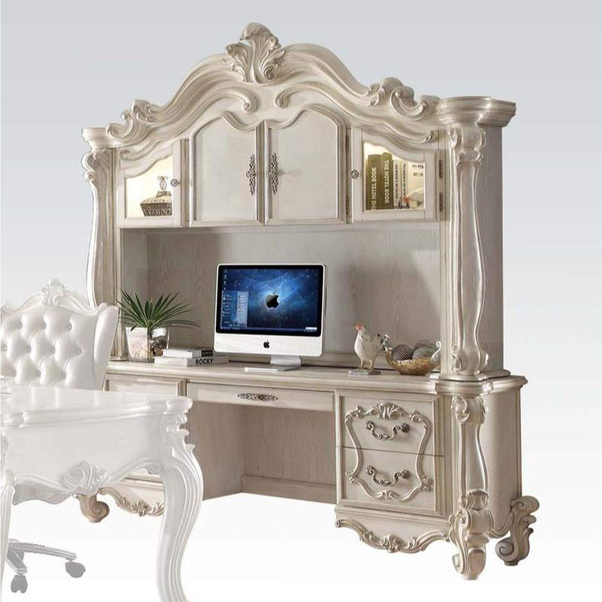 92278 Versailles Executive Computer Desk with Hutch
