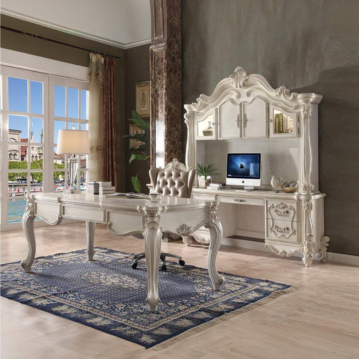 92278 Versailles Executive Computer Desk with Hutch