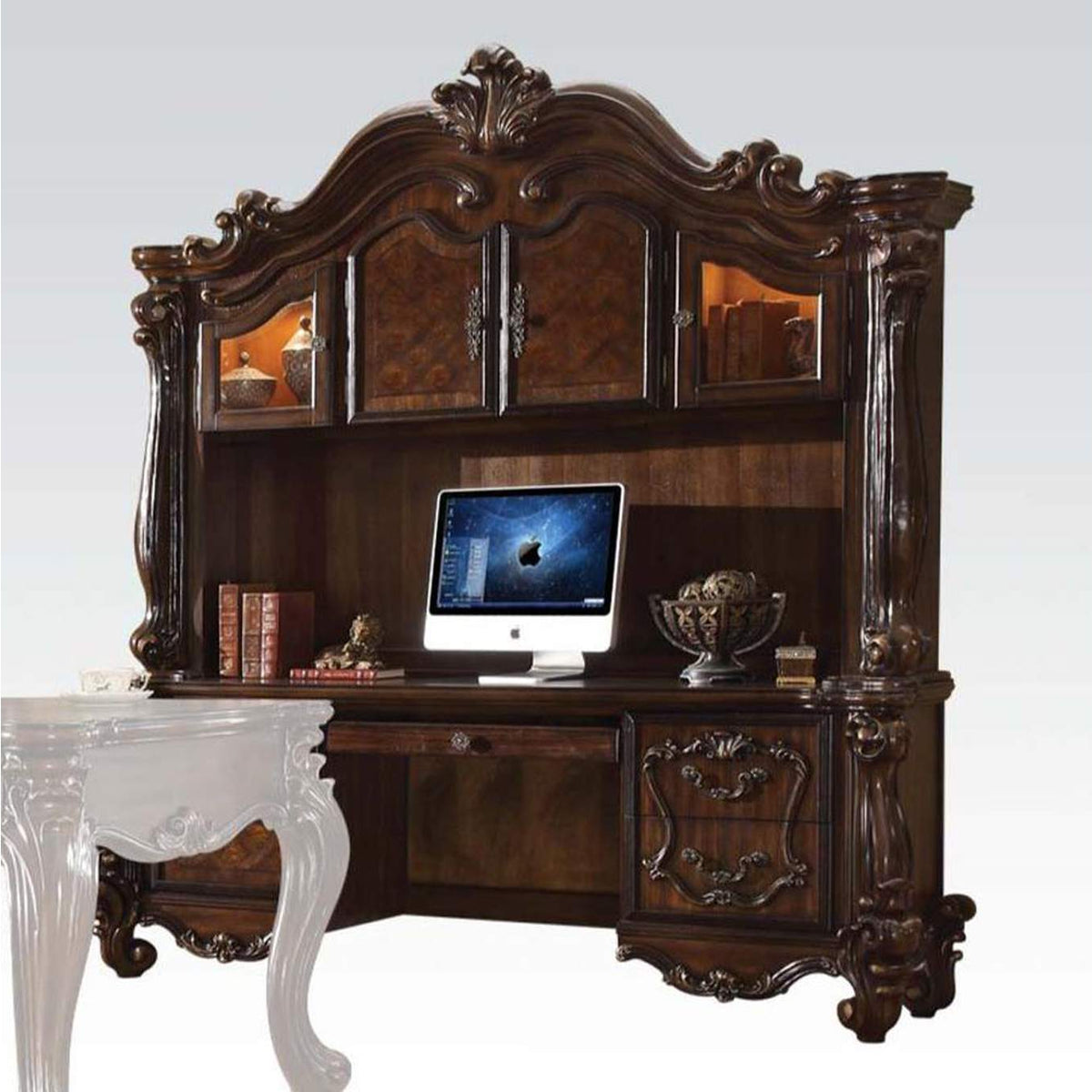 92284 Versailles Executive Computer Desk with Hutch