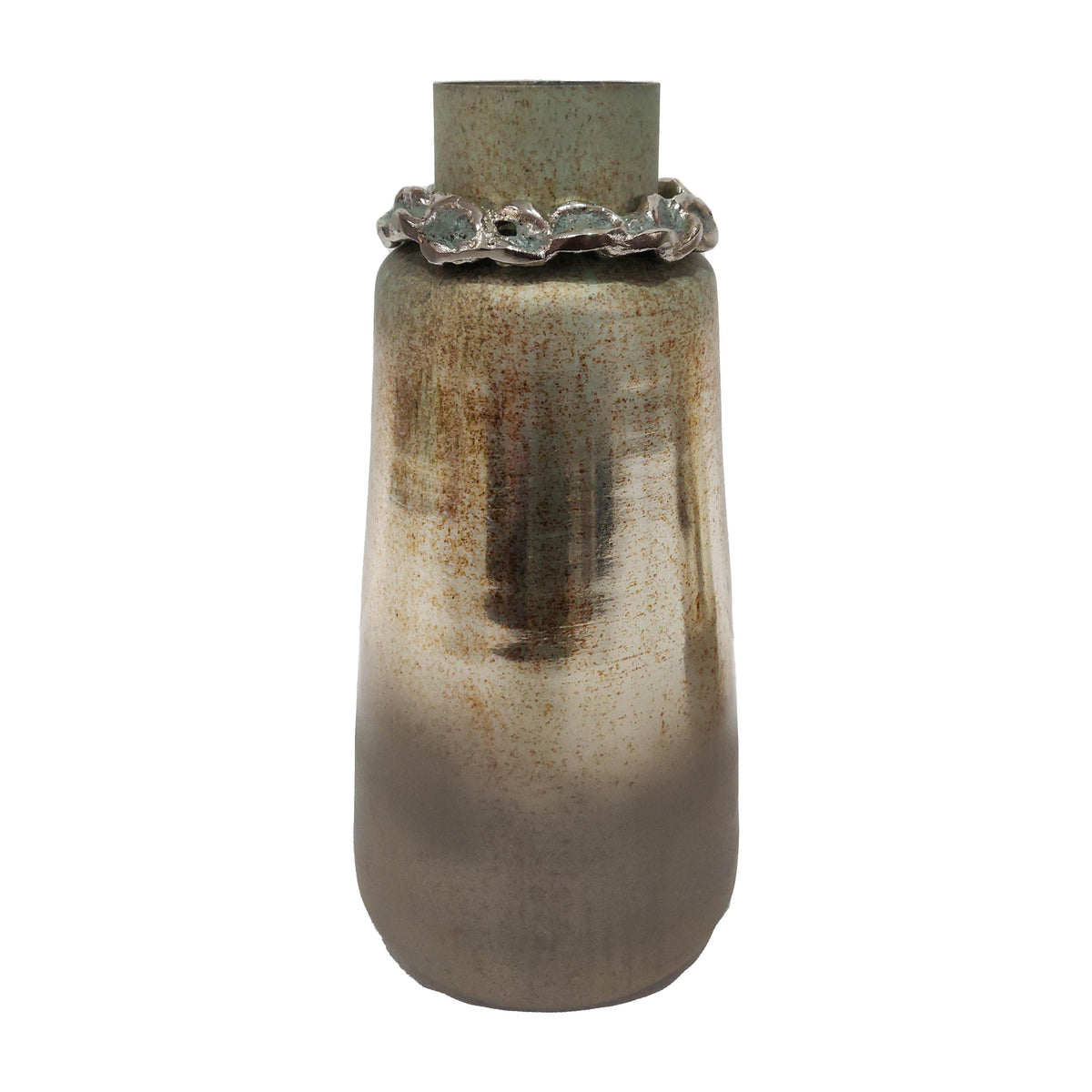 Glass Vase With Bracelet 17" - Nickle With Aloe