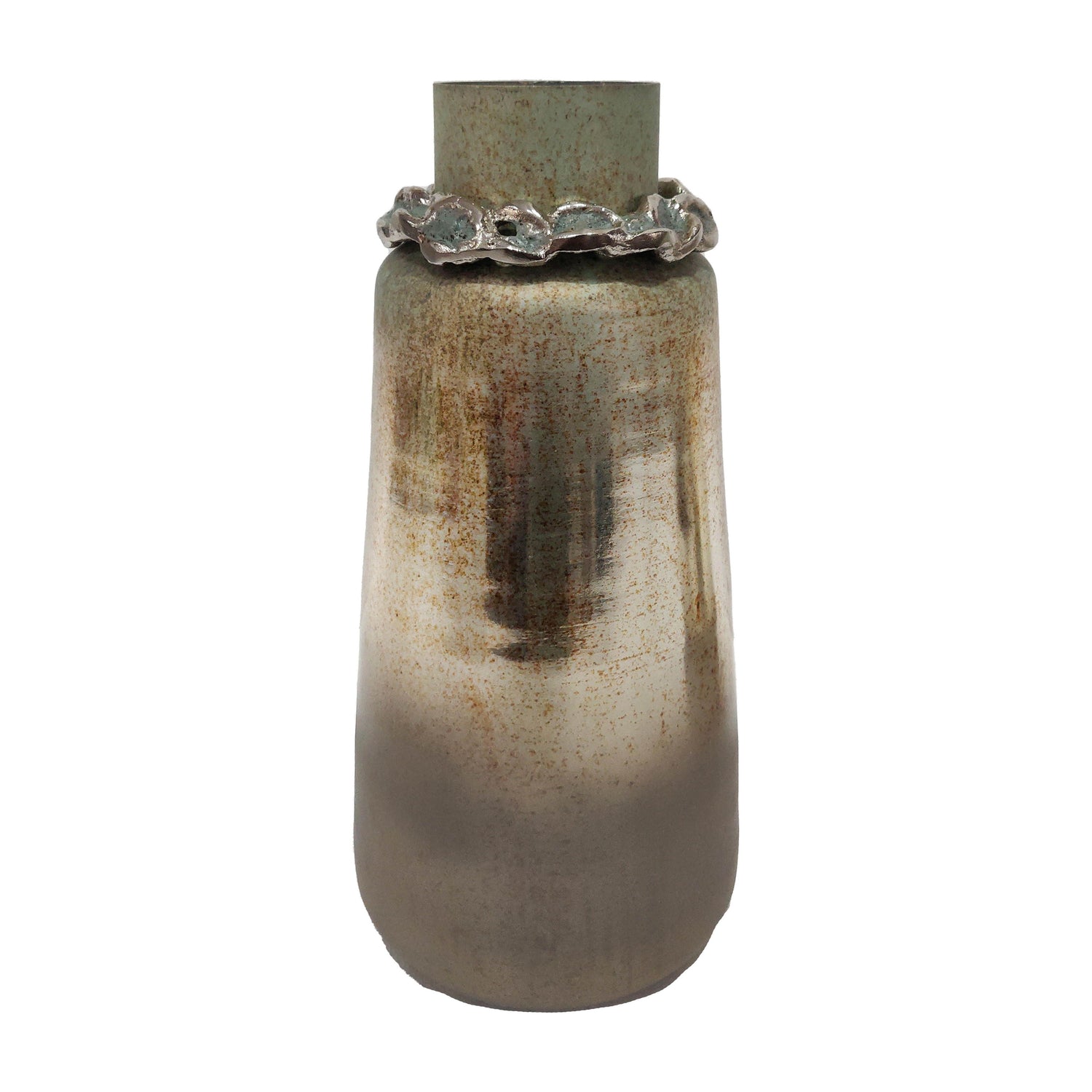 Glass Vase With Bracelet 17" - Nickle With Aloe
