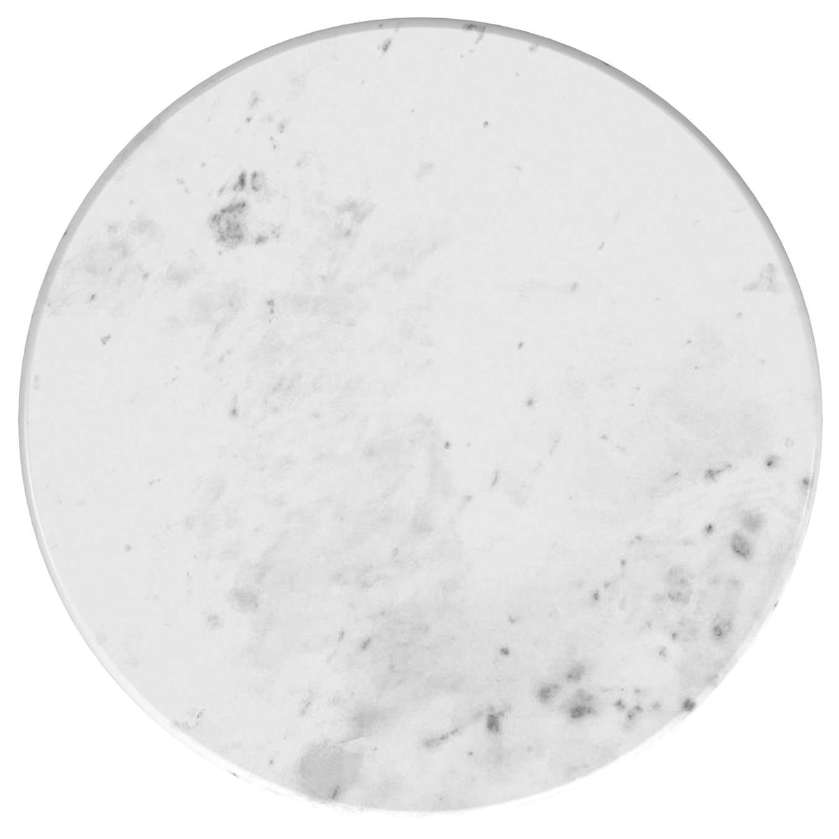 930081 Baldwin Round Marble Top Side Table White and Gold