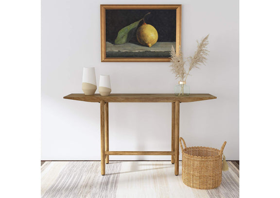 930128 Darius Solid Wood Entryway Console Table Natural Mango