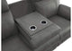 9301GRY-3 Clifton Double Reclining Sofa with Center Drop-Down Cup Holders