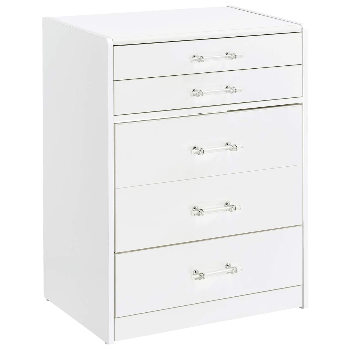 930208 Danbury 3-drawer Makeup Vanity & Stool Set White High Gloss