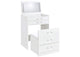 930208 Danbury 3-drawer Makeup Vanity & Stool Set White High Gloss
