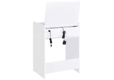 930208 Danbury 3-drawer Makeup Vanity & Stool Set White High Gloss