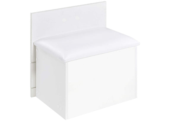 930208 Danbury 3-drawer Makeup Vanity & Stool Set White High Gloss