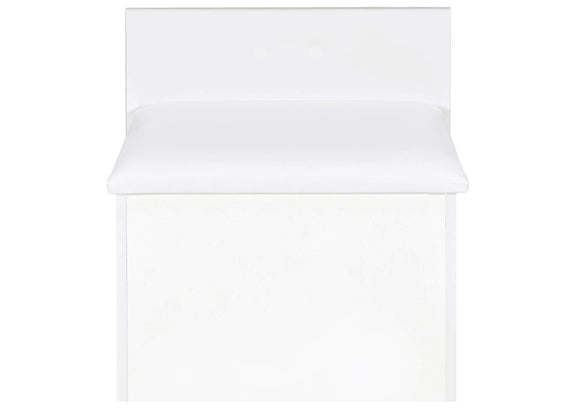 930208 Danbury 3-drawer Makeup Vanity & Stool Set White High Gloss
