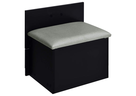 930209 Danbury 3-drawer Makeup Vanity & Stool Set Black High Gloss