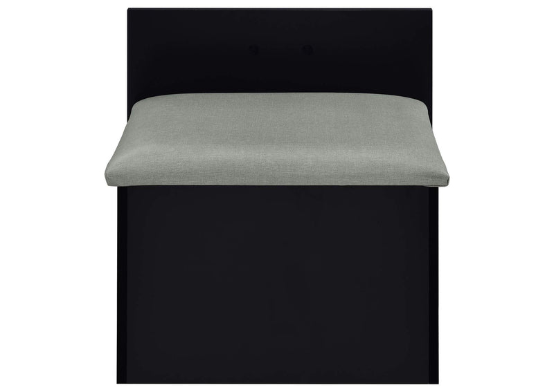 930209 Danbury 3-drawer Makeup Vanity & Stool Set Black High Gloss