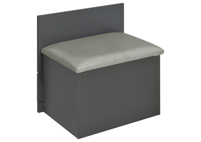 930210 Danbury 3-drawer Makeup Vanity & Stool Set Grey High Gloss