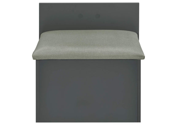 930210 Danbury 3-drawer Makeup Vanity & Stool Set Grey High Gloss