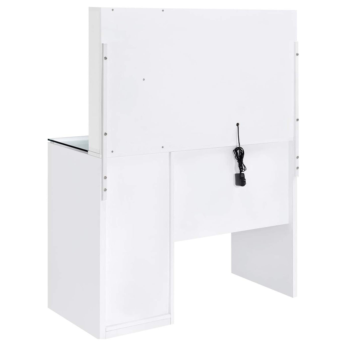 930218 Flora 2-drawer Vanity Set with LED Mirror White High Gloss