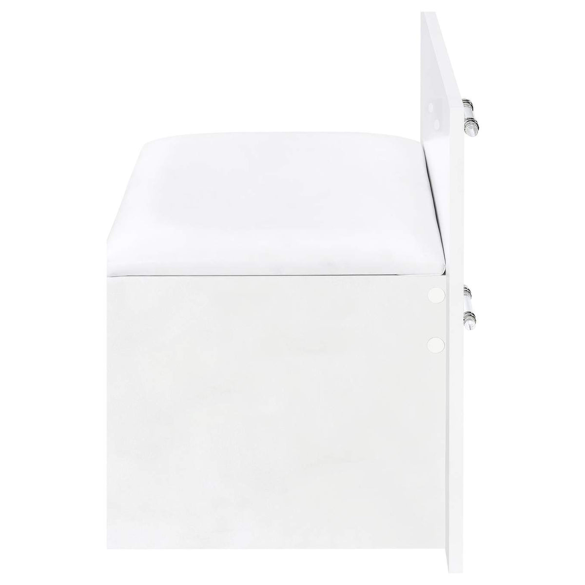 930218 Flora 2-drawer Vanity Set with LED Mirror White High Gloss