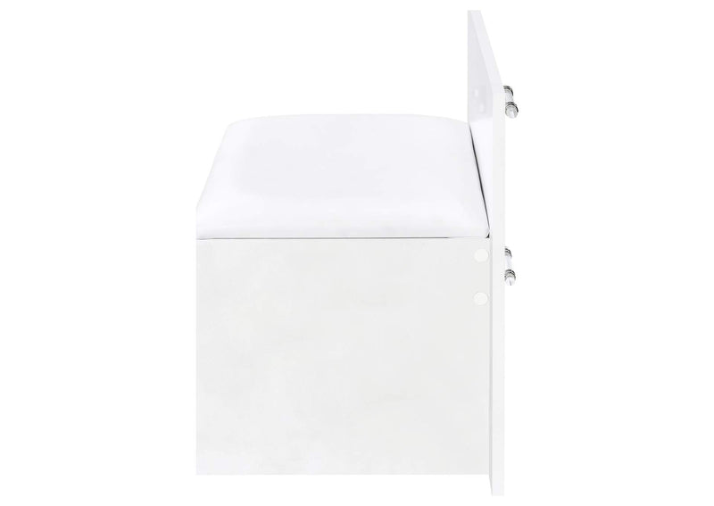930218 Flora 2-drawer Vanity Set with LED Mirror White High Gloss