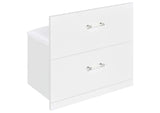 930218 Flora 2-drawer Vanity Set with LED Mirror White High Gloss