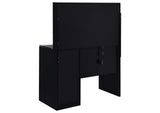 930219 Flora 2-drawer Vanity Set with LED Mirror Black High Gloss