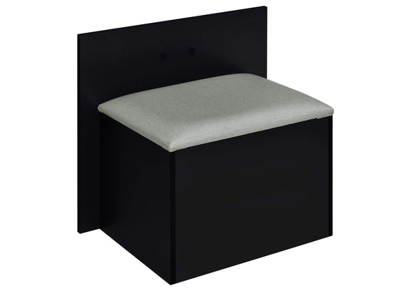 930219 Flora 2-drawer Vanity Set with LED Mirror Black High Gloss