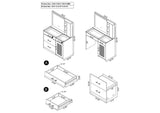 930219 Flora 2-drawer Vanity Set with LED Mirror Black High Gloss