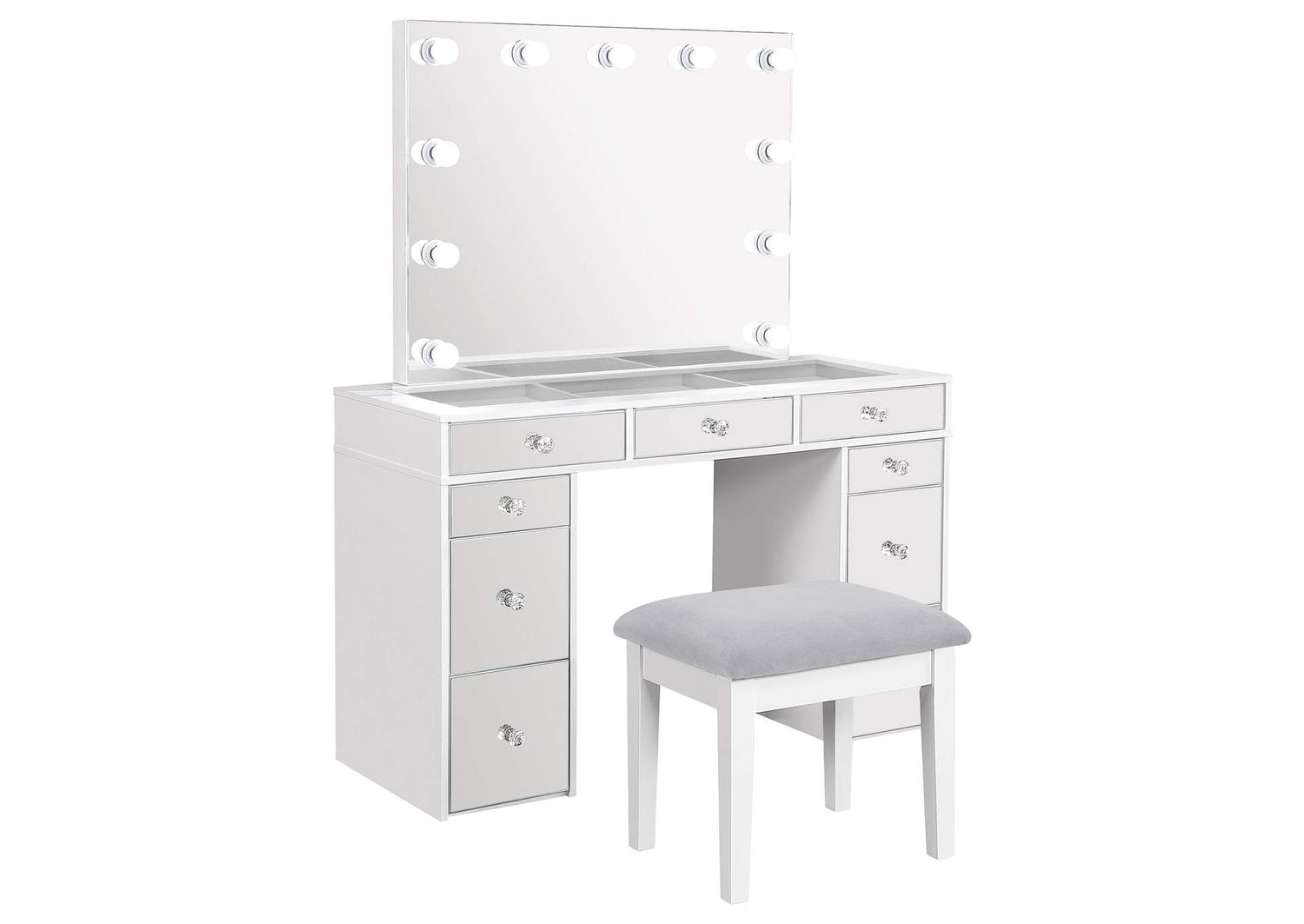 Regina Makeup Vanity Table Set with Lighting White
