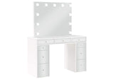 930245 Regina Makeup Vanity Table Set with Lighting White