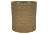 930270 Halden Round Woven Seagrass Accent Side Table Light Brown