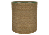 930270 Halden Round Woven Seagrass Accent Side Table Light Brown