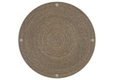 930270 Halden Round Woven Seagrass Accent Side Table Light Brown