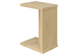 930275 Clower Engineered Wood C-Shaped Sofa Side Table Light Oak