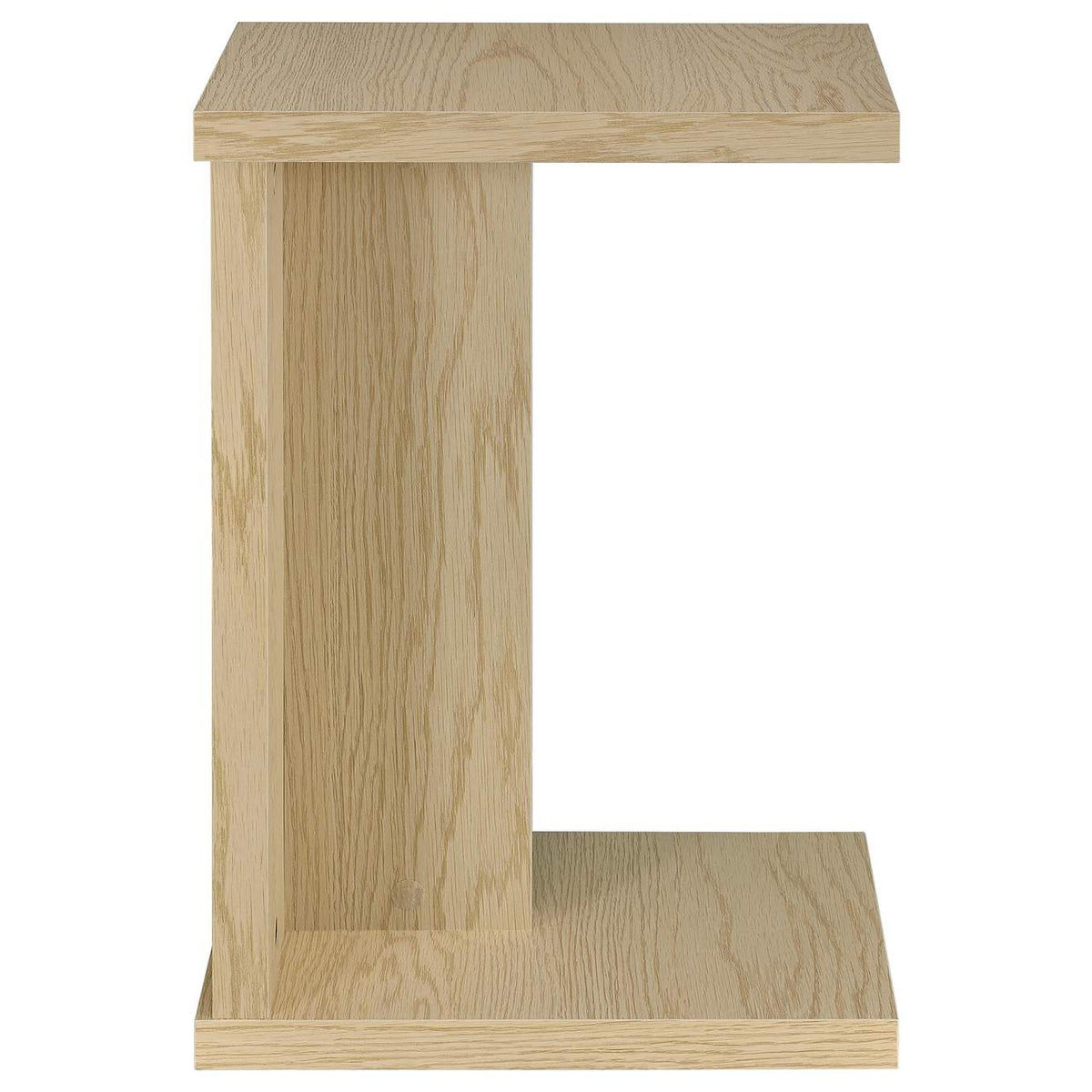 930275 Clower Engineered Wood C-Shaped Sofa Side Table Light Oak