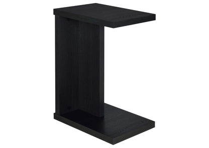 930276 Clower Engineered Wood C-Shaped Sofa Side Table Black