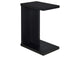 930276 Clower Engineered Wood C-Shaped Sofa Side Table Black