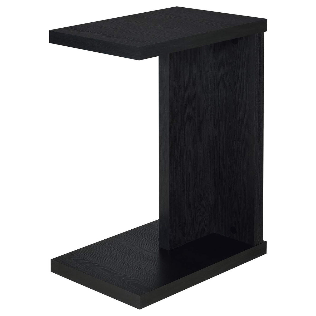 930276 Clower Engineered Wood C-Shaped Sofa Side Table Black