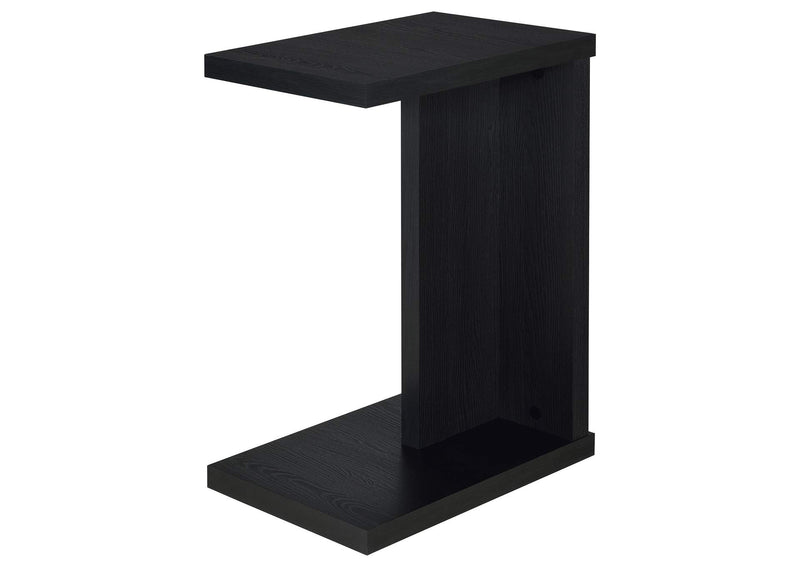 930276 Clower Engineered Wood C-Shaped Sofa Side Table Black