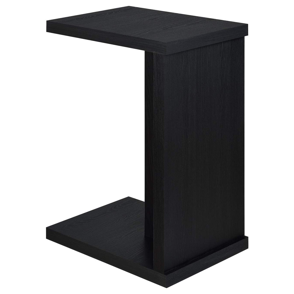 930276 Clower Engineered Wood C-Shaped Sofa Side Table Black