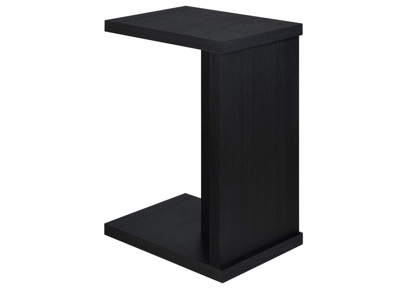 930276 Clower Engineered Wood C-Shaped Sofa Side Table Black